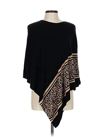 Pre-owned Chico's Poncho In Black