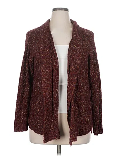 Pre-owned Belldini Cardigan Sweater In Burgundy