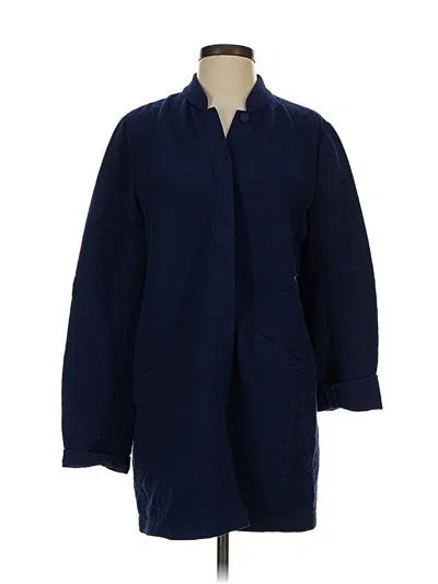 Pre-owned Eileen Fisher Cardigan Sweater In Blue