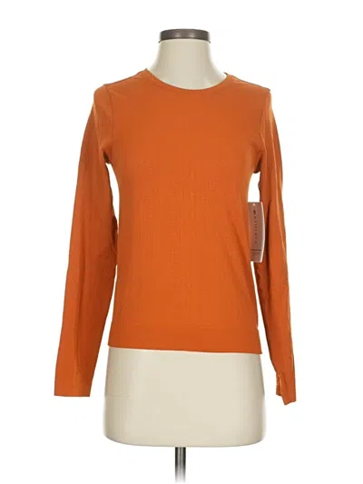 Pre-owned Athleta Long Sleeve T-shirt In Orange