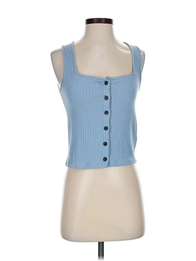 Pre-owned Madewell Tank Top Blue Square Neckline Tops