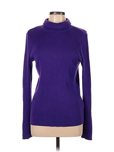 Pre-owned Polo Ralph Lauren Turtleneck Sweater In Purple