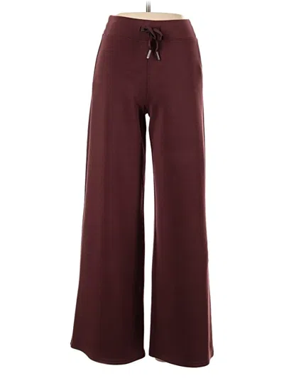 Pre-owned Spanx Track Pants In Burgundy