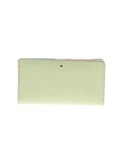 Pre-owned Kate Spade New York Leather Card Holder In Green