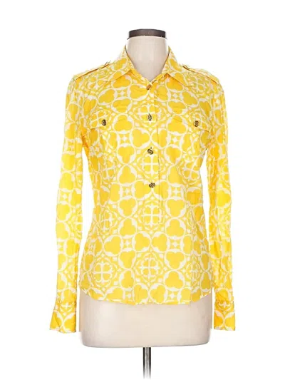 Pre-owned Tory Burch Long Sleeve Blouse In Yellow