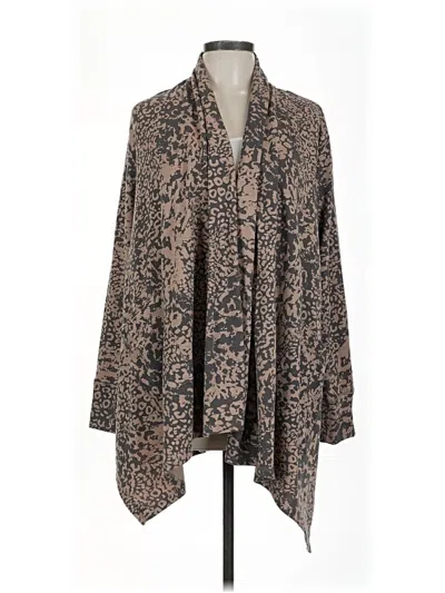 Pre-owned Cuddl Duds Cardigan Sweater In Brown