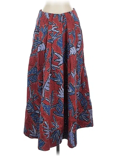 Pre-owned Nic + Zoe Casual Skirt In Burgundy