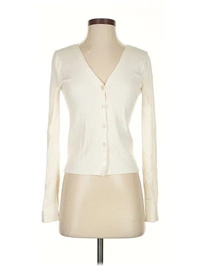 Pre-owned Loft Versa Cardigan Sweater In White