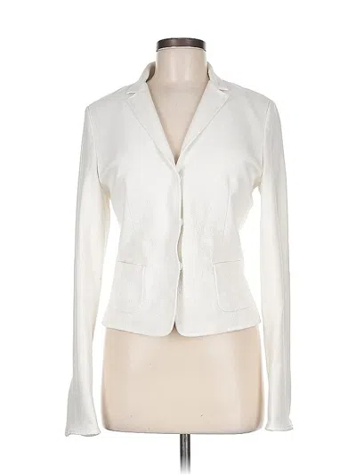 Pre-owned Elie Tahari Blazer Jacket In White