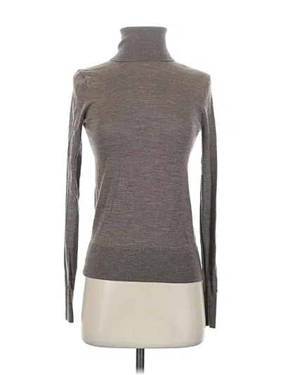 Pre-owned Brooks Brothers Long Sleeve Top Gray Turtleneck Tops