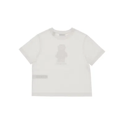 Burberry Jersey T-shirt With Thomas Bear Print Kids In White