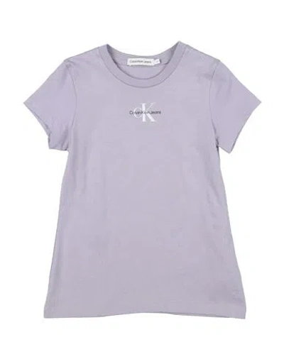 Calvin Klein Jeans Est.1978 Calvin Klein Jeans Toddler Girl T-shirt Lilac Size 6 Cotton In Purple