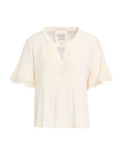 Alessia Santi Woman Top Ivory Size 4 Cotton, Silk In Multi