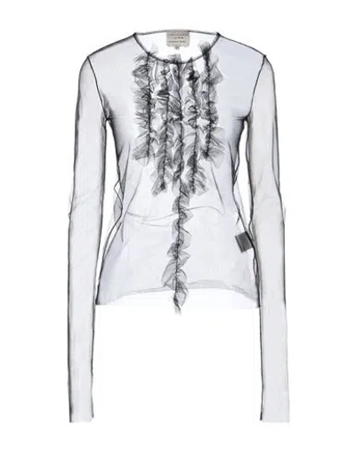 Alessia Santi Woman Top Black Size 3 Polyamide In Multi