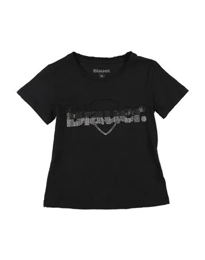Blauer . Toddler Girl T-shirt Black Size 4 Cotton In Black