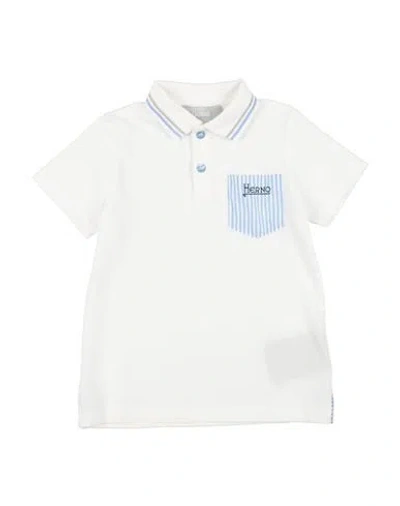 Herno Toddler Boy Polo Shirt White Size 4 Cotton In Gold