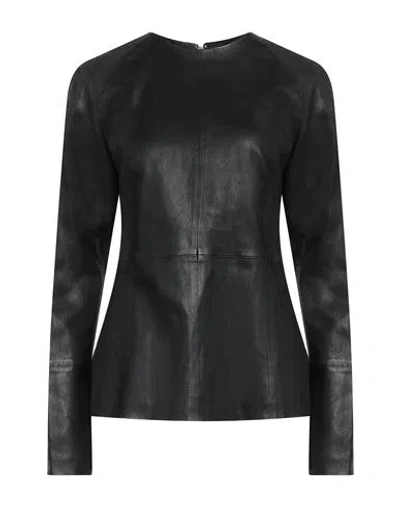 Ambush Woman Top Black Size L Lambskin In Black