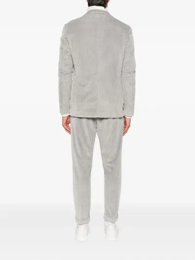 Eleventy Anzug Aus Cord In Gray