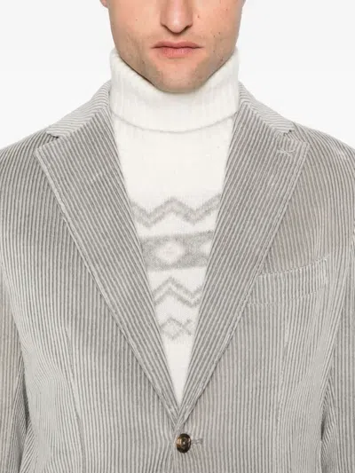 Eleventy Anzug Aus Cord In Gray