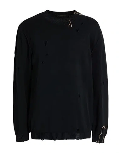 En Avance Man Sweater Black Size Xxl Cotton In Black