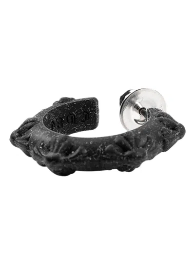 Chrome Hearts Embossed Single Earring In Black