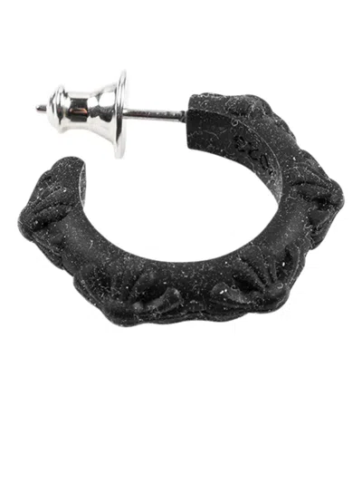 Chrome Hearts Embossed Single Earring In Black