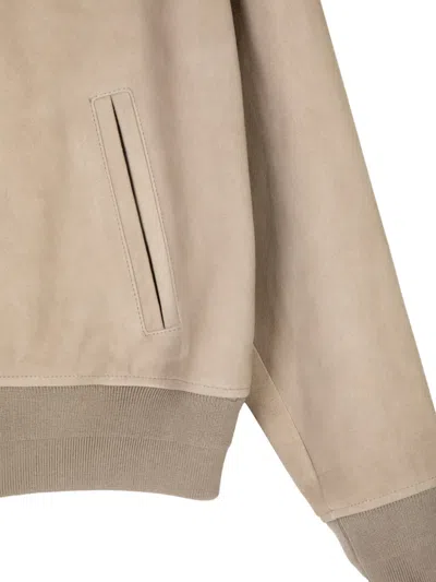 Salvatore Santoro Buttoned Bomber Jacket In Neutral
