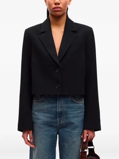 Samsoe & Samsoe Salaney Button-up Blazer In Black