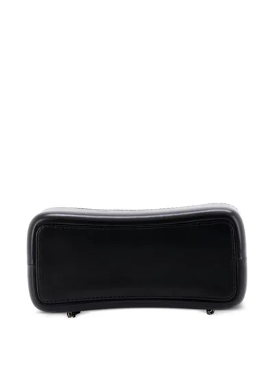 Pre-owned Chanel Gabrielle Quilted Calfskin Small Backpack In Black