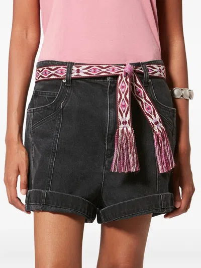 Isabel Marant Etki Geometric-pattern Belt In Pink