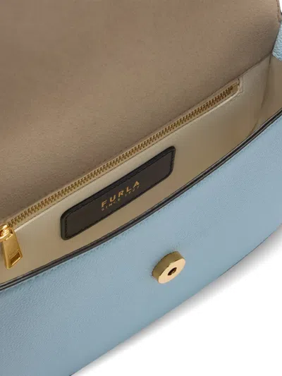 Furla Small Moonlight Leather Cross Body Bag In Blue