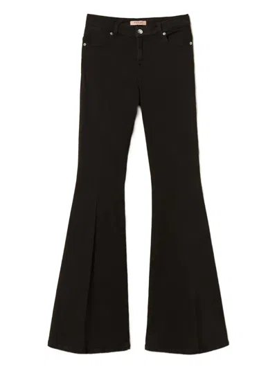 Twinset Flared Trousers In Black