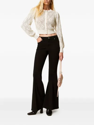 Twinset Flared Trousers In Black