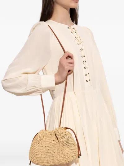 Ulla Johnson Raffia Cross Body Bag In Neutral