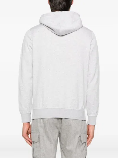 Eleventy Patterned Wool Hoodie In Gray