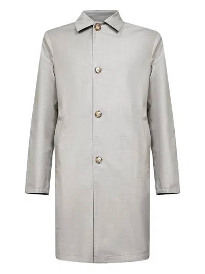 D4.0 Reversible Single-breasted Coat In Blue