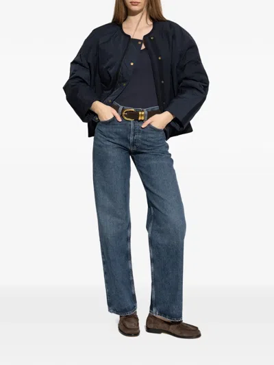 Ulla Johnson Quilted Press-stud Jacket In Blue