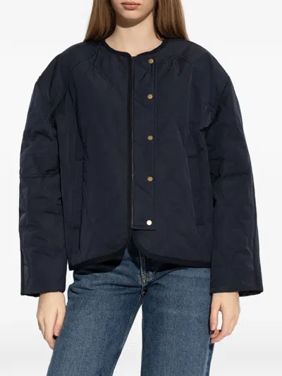 Ulla Johnson Quilted Press-stud Jacket In Blue