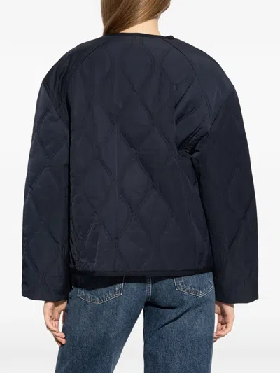 Ulla Johnson Quilted Press-stud Jacket In Blue