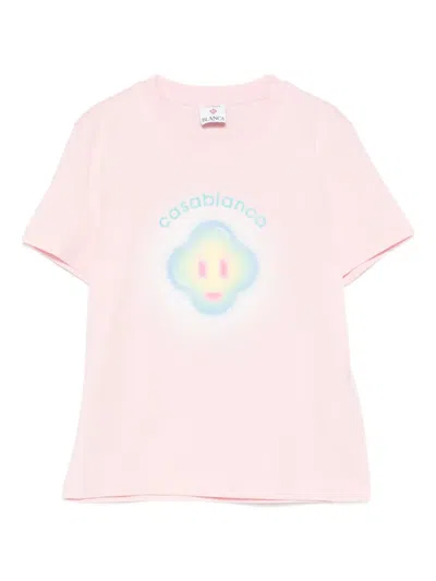 Casablanca Logo T-shirt In Pink