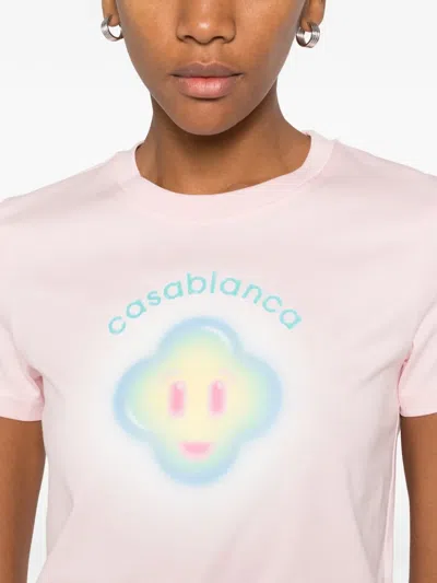 Casablanca Logo T-shirt In Pink