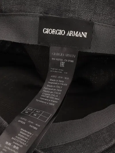 Pre-owned Giorgio Armani Silk Beret In Gray