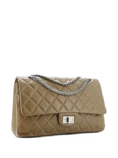 Pre-owned Chanel Reissue 2.55 Flap Bag Quilted Aged Calfskin 227 Shoulder Bag In Brown