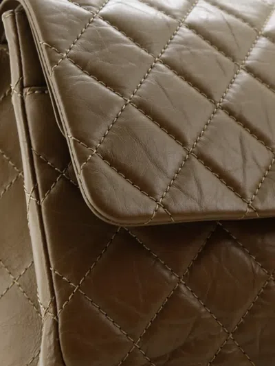 Pre-owned Chanel Reissue 2.55 Flap Bag Quilted Aged Calfskin 227 Shoulder Bag In Brown
