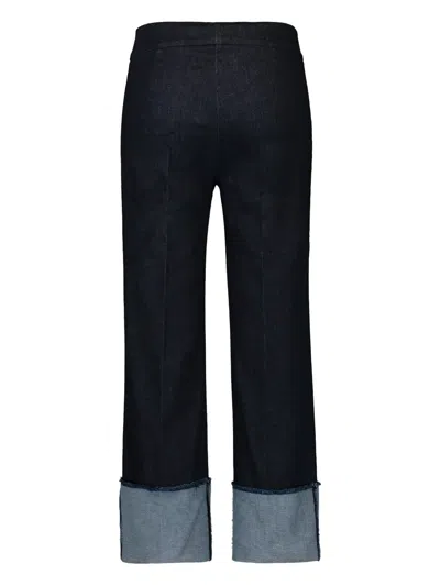 Avenue Montaigne Bonnie Cuffed-hem Jeans In Blue
