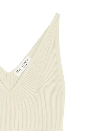 Marc O'polo Ribbed V-neck Tank Top In Yellow
