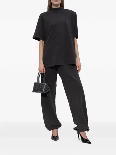 Attico Drawstring Track Pants In Black