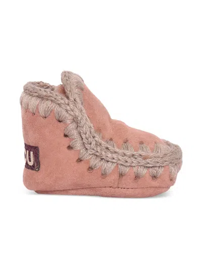 Mou Eskimo Stitched Suede Boots In Multi