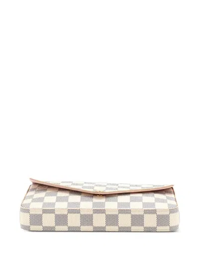 Pre-owned Louis Vuitton Felicie Pochette Damier Crossbody Bag In White