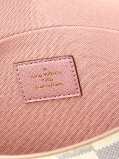 Pre-owned Louis Vuitton Felicie Pochette Damier Crossbody Bag In White